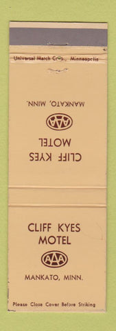Matchbook Cover - Cliff Kyes Motel Mankato MN