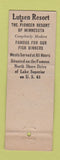 Matchbook Cover - Lutsen Resort MN WEAR
