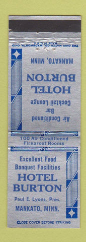 Matchbook Cover - Hotel Burton Mankato MN