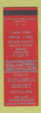 Matchbook Cover - Kanawha Resort Lake Winnibigoshish MN