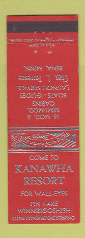 Matchbook Cover - Kanawha Resort Lake Winnibigoshish MN