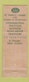 Matchbook Cover - Park Plaza Motel Fort Worth TX