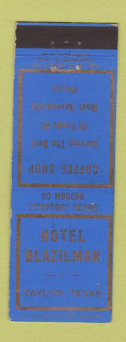 Matchbook Cover - Hotel Blazilmar Taylor TX