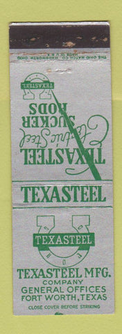 Matchbook Cover - Texas Electric Steel Sukcer Rods Fort Worth TX