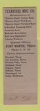 Matchbook Cover - Texas Electric Steel Sukcer Rods Fort Worth TX