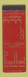 Matchbook Cover - Plaza Hotel San Antonio TX