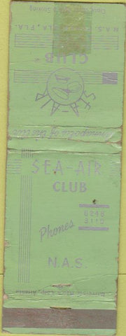 Matchbook Cover - Sea Air Club Pensaco FL TAPE WEAR