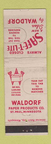 Matchbook Cover - Waldorf Paper Products St Paul MN WEAR