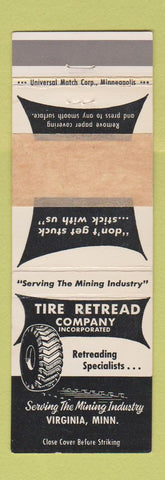 Matchbook Cover - Tire Retread Company Virginia MN WEAR