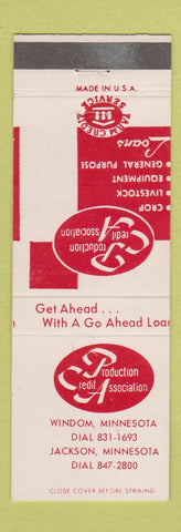 Matchbook Cover - Production Credit Associates Jackson MN