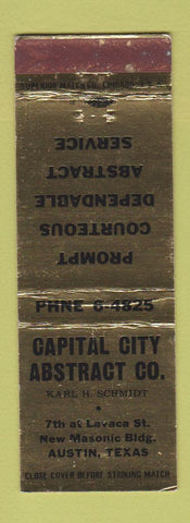 Matchbook Cover - Capital City Abstract Austin TX