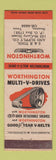 Matchbook Cover - Worthing V Drives Houston TX