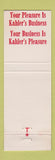 Matchbook Cover - Kahler Hotels Rochester MN