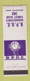 Matchbook Cover - Elks Lodge Crookston MN