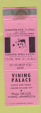 Matchbook Cover - Vining Palace Vining MN WORN