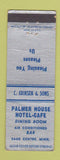 Matchbook Cover - Palmer House Hotel Cafe Sauk Centre MN WEAR