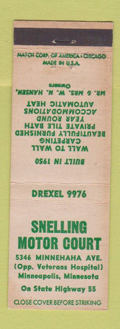 Matchbook Cover - Snelling Motor Court Minneapolis MN