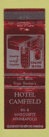Matchbook Cover - Hotel Camfield Minneapolis MN