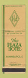 Matchbook Cover - Plaza Hotel Minneapolis MN