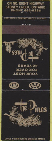 Matchbook Cover - The Pines Stoney Creek ON