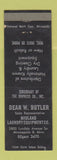 Matchbook Cover - Dean Butler Midland Laundry Equipment Minneapolis MN