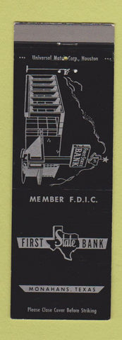 Matchbook Cover - First State Bank Monahans TX