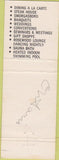 Matchbook Cover - Victorian Inn Stratford Canada Shakespear
