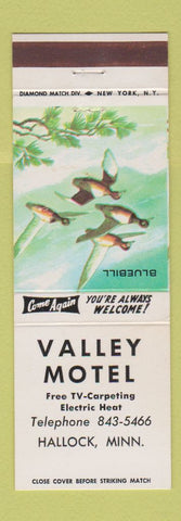 Matchbook Cover - Valley Motel Hallock MN