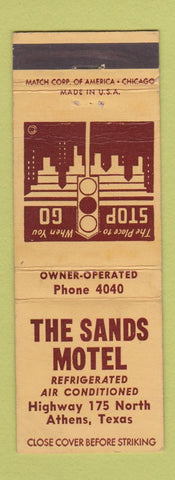 Matchbook Cover - Sands Motel Athens TX