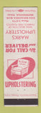 Matchbook Cover - Marks Upholstery Brownsville TX