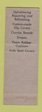 Matchbook Cover - Marks Upholstery Brownsville TX