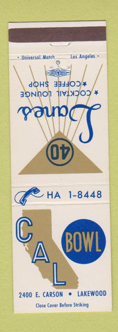 Matchbook Cover - Cal Bowling Lakewood CA