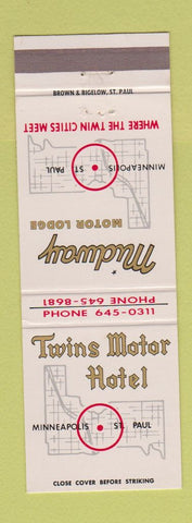 Matchbook Cover - Midway Twins Motor Hotel Minneapolis St Paul MN