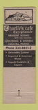 Matchbook Cover - Charlie's Cafe Exceptionale Minneapolis MN