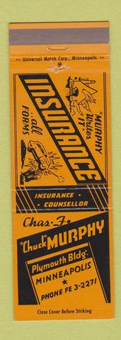 Matchbook Cover - Chas Murphy Insurance Minneapolis MN