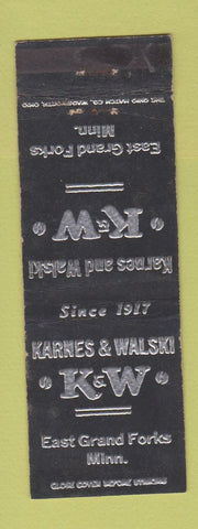Matchbook Cover - Karnes Walski East Grand Forks MN WEAR