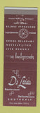 Matchbook Cover - De Laria's Restaurant Deli Edina MN