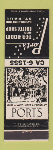 Matchbook Cover - Port's Tea Room Coffee Shop ST Paul MN