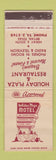 Matchbook Cover - Holiday Plaza Motel Bryan TX WEAR