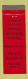 Matchbook Cover - Cherokee Restaurant Lounge Wheeling WV