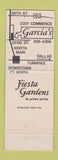 Matchbook Cover - Joe T Garcia's Mexican Food Fort Worth TX