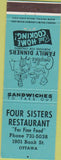 Matchbook Cover - Four Sisters Restaurant Ottawa Canada