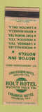 Matchbook Cover - Holt Hotel Wichita Falls TX WEAR Childress Dallas