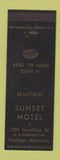 Matchbook Cover - Sunset Motel Hastings MN