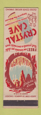 Matchbook Cover - Crystal Cave Spring Valley WI