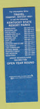 Matchbook Cover - Kentucky State Parks Frankfort KY