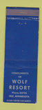 Matchbook Cover - Wolf Resort Isle MN