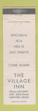 Matchbook Cover - The Village Inn Canyon TX
