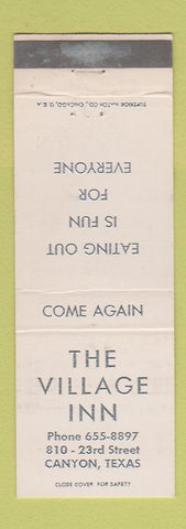 Matchbook Cover - The Village Inn Canyon TX