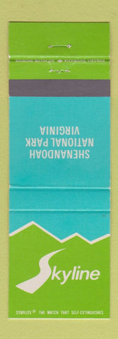 Matchbook Cover - Skyline Shenandoah National Park VA
